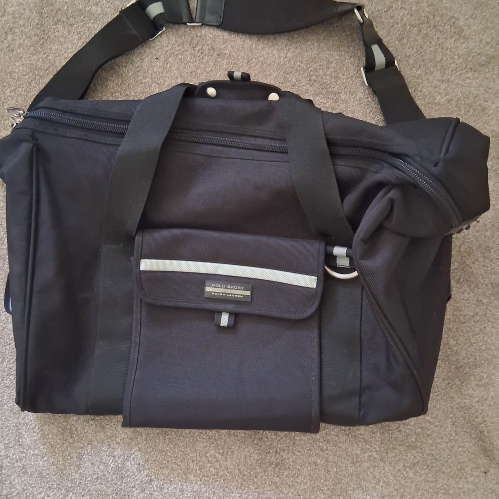 Polo by Ralph Lauren Black Duffel Bag Durable Design